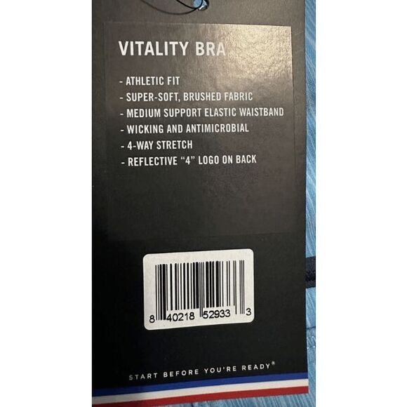 FourLaps NWT size XXL Vitality Sports Bra - River Blue Space Dye - Picture 3 of 4